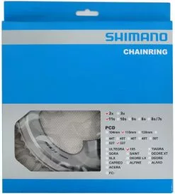 Shimano Plato Para FC-R7000 53/39 Dientes Plato 11 Velocidades | Bike-Discount -Shimano Tienda de ventas 105 FC R7000 53 silber Verpackung 1280x1280