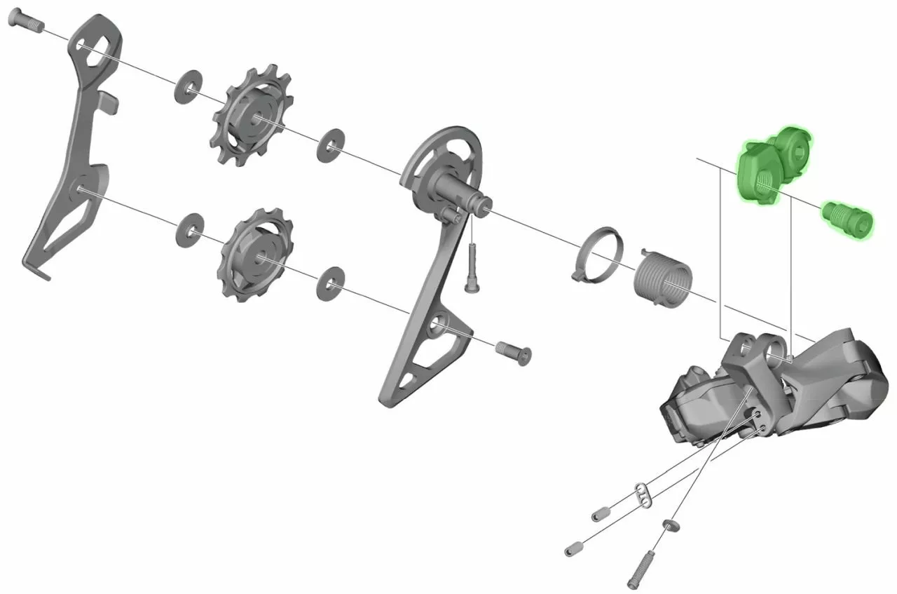 Shimano Unidad De Eje Para El Soporte Del Cambio Trasero RD-R8050 Cambio Trasero Pieza De Repuesto | Bike-Discount 4 Shimano Unidad De Eje Para El Soporte Del Cambio Trasero RD-R8050 Cambio Trasero Pieza De Repuesto | Bike-Discount - Imagen 2