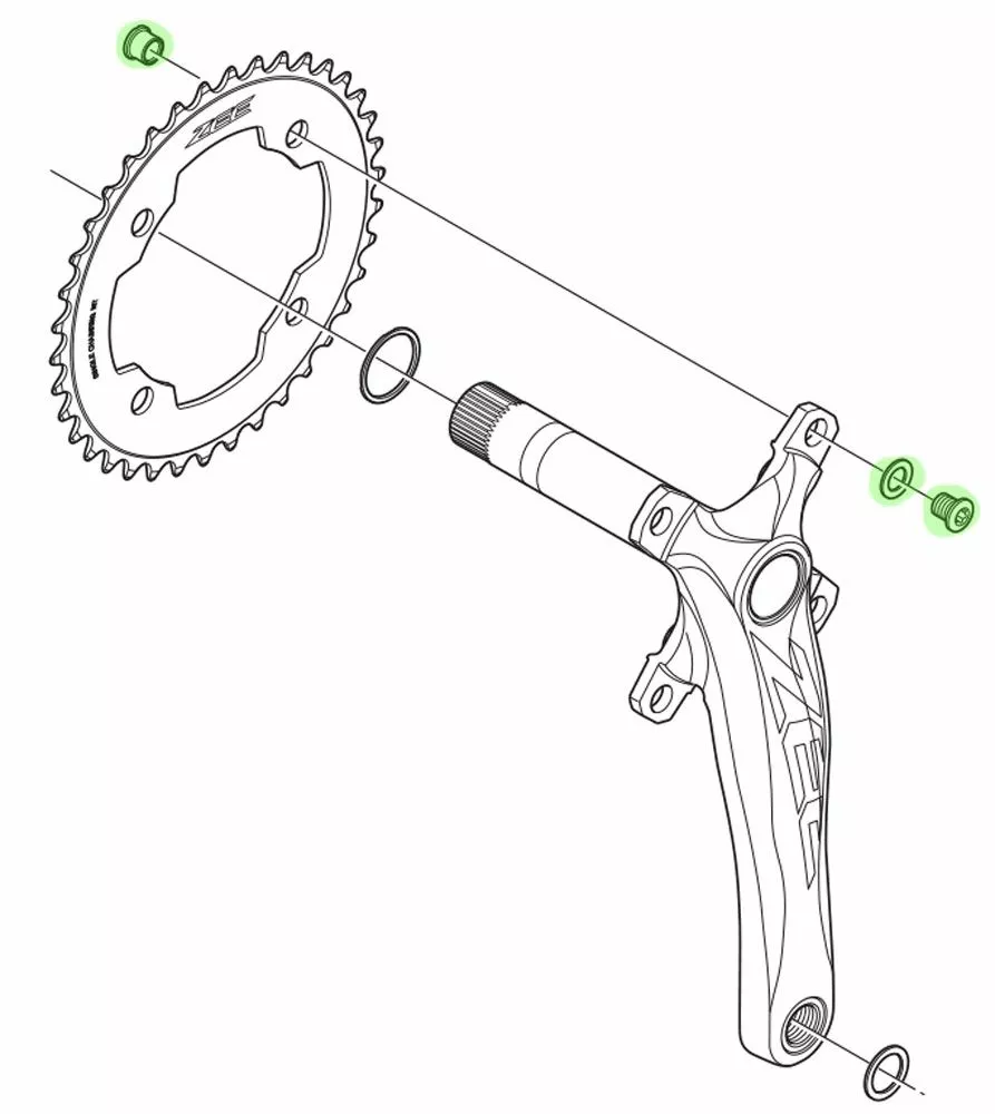 Shimano Tornillos De Plato ZEE Para FC-M640/M645 (4 Piezas) Tornillos Para Platos | Bike-Discount 4 Shimano Tornillos De Plato ZEE Para FC-M640/M645 (4 Piezas) Tornillos Para Platos | Bike-Discount - Imagen 2