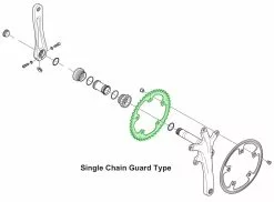 Shimano Plato ALFINE Para FC-S501 8 Velocidades | Bike-Discount -Shimano Tienda de ventas Shimano Alfine Kettenblatt FC S501 Single Chain Guard Type 1280x1280