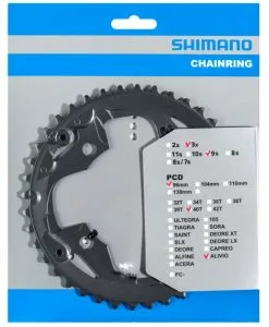 Shimano Plato ALIVIO De 9 Velocidades Para FC-M4000/M4050 9 Velocidades | Bike-Discount -Shimano Tienda de ventas Shimano Alivio 9 fach Kettenblatt FC M4000 M4050 20048354 f 1280x1280