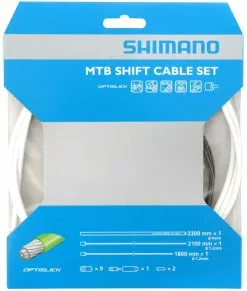 Shimano OT-SP41 OPTISLICK Juego De Cables De Cambio Para MTB Kits Cables Para Cambio | Bike-Discount -Shimano Tienda de ventas Shimano MTB Schaltzugset Optislick OT SP41 weiss c 1280x1280