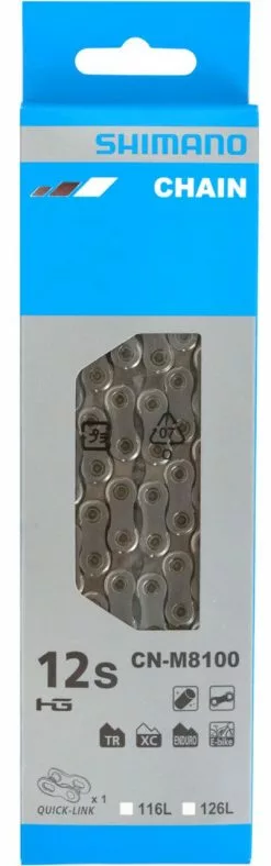 Shimano Cadena XT CN-M8100 De 12 Velocidades Con Quick-Link Cadena 12 Velocidades | Bike-Discount 13 Shimano Cadena XT CN-M8100 De 12 Velocidades Con Quick-Link Cadena 12 Velocidades | Bike-Discount -Shimano Tienda de ventas Shimano XT CN M8100 12 fach Kette mit Quick Link 20072595 1280x1280