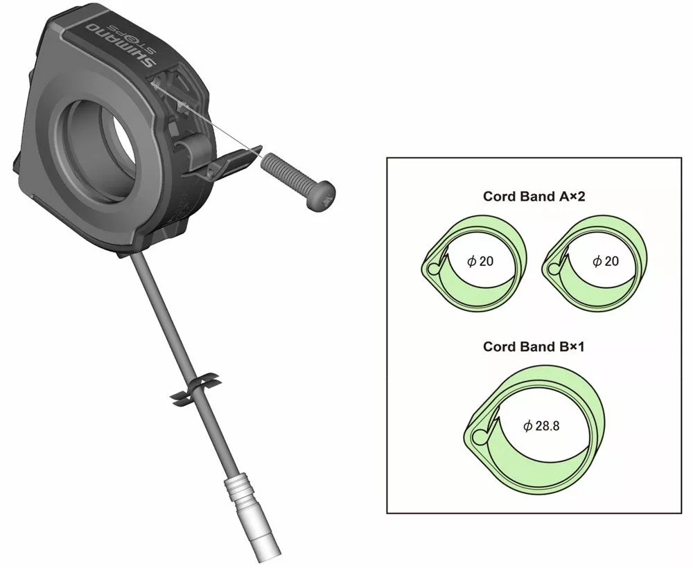 Shimano Juego De Correas De Montaje SW-E6000 STEPS/Di2 Shimano System | Bike-Discount 4 Shimano Juego De Correas De Montaje SW-E6000 STEPS/Di2 Shimano System | Bike-Discount - Imagen 2