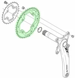 Shimano Plato XT Para FC-M785 38 Dientes (AK) 10 Velocidades | Bike-Discount -Shimano Tienda de ventas XT Kettenblatt FC M785 aussen 1280x1280